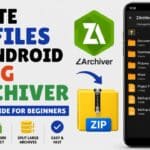how to create a zip file on android using zarchiver