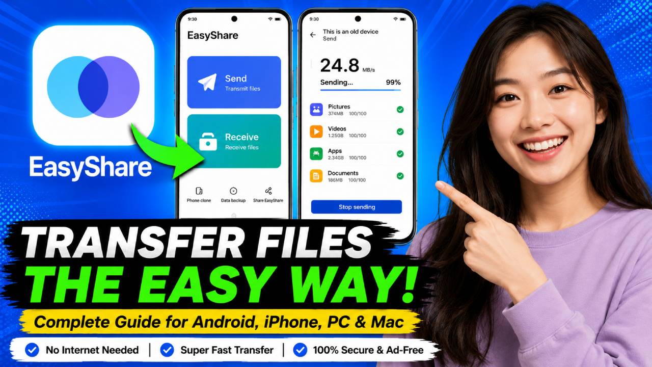 how to use easyshare file transfer